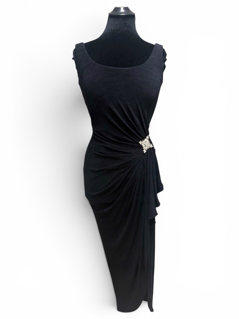 '90s Tadashi Midi Rhinestone Formal Dress